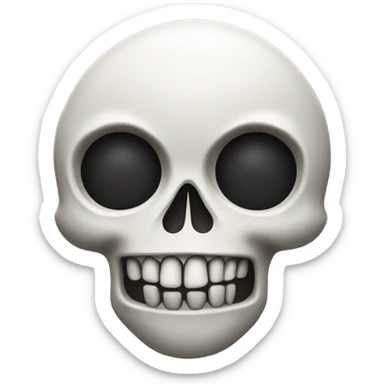 Skull made of a golfball and Crossbones sticker