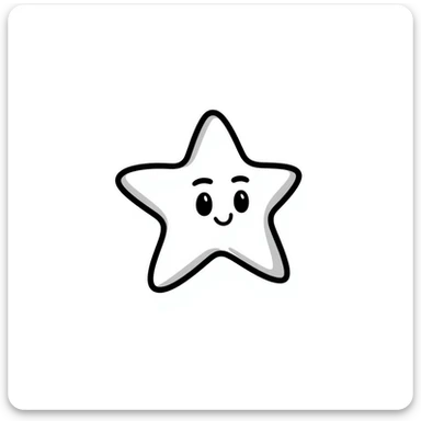 determined star with strong lines, hand drawn doodle style sticker