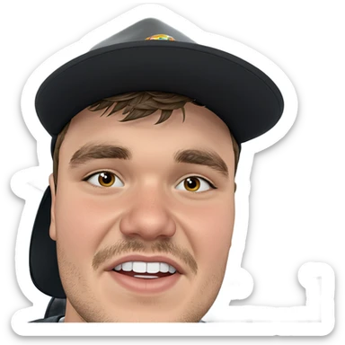 handsome boy in a hat sticker