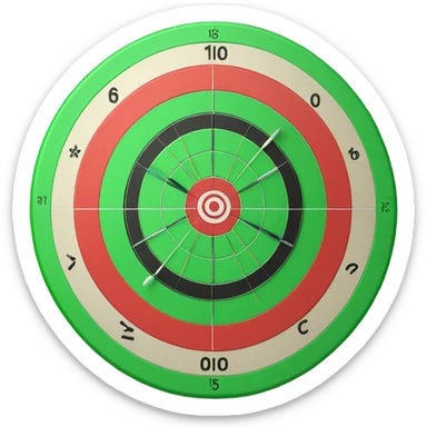 green dart board sticker