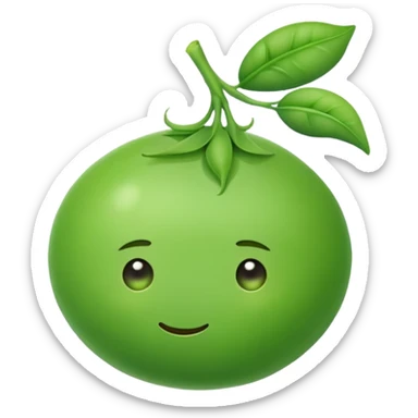 simple green pea sticker