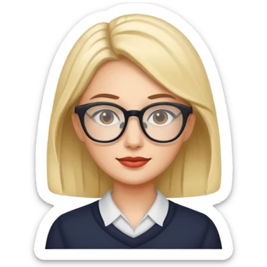 famous women with glasses sticker