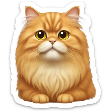 orange persian cat  sticker