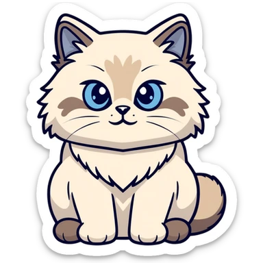Seal point ragdoll sticker