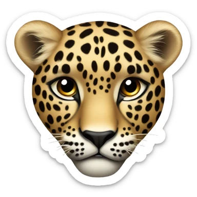 Corazón estampado de leopardo  sticker