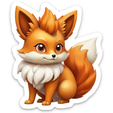 Shiny Vulpix-Fennekin-Eevee-creature-hybrid sticker