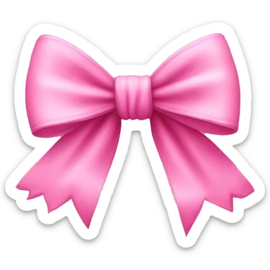 Pink bow sticker