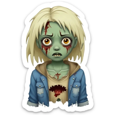 zumbi girl sticker
