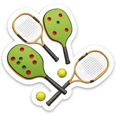 famous pickle ball rackets sticker