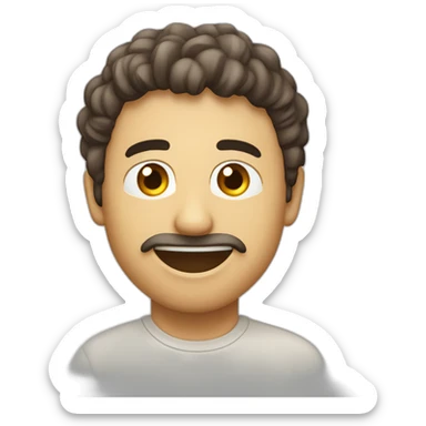 predicador canoso de anteojos riendo a carcajadas sticker