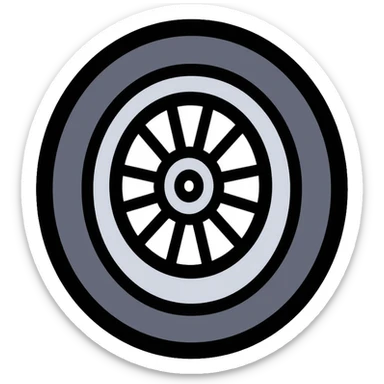 car tire icon sticker