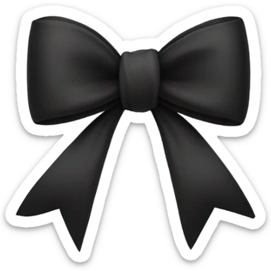 black bow sticker