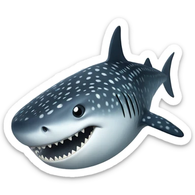 Whale shark with no teeth sticker