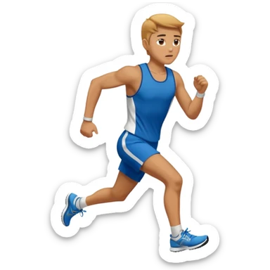 a person running a marathon sticker