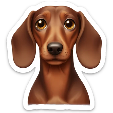 Brown dachshund sticker