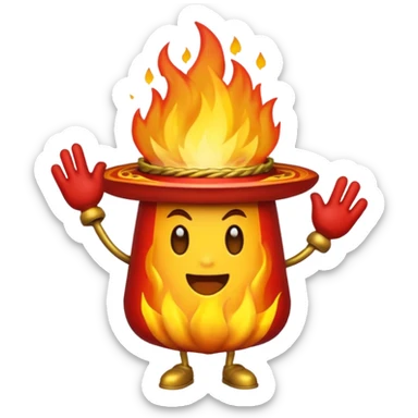 Coroa pegando fogo sticker