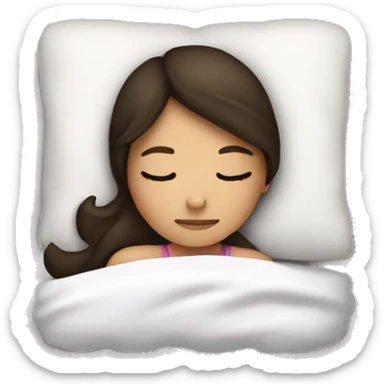 brunette girl sleeping sticker
