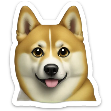 doge on a dollar bill as money sticker