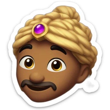 Genie from Aladdin in the cave of wonders sticker