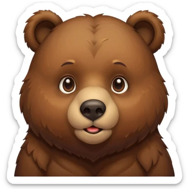 bear kisses around  sticker