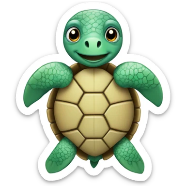 Christmas sea turtle sticker