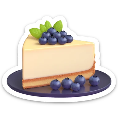 whole cheesecake with blueberries sticker