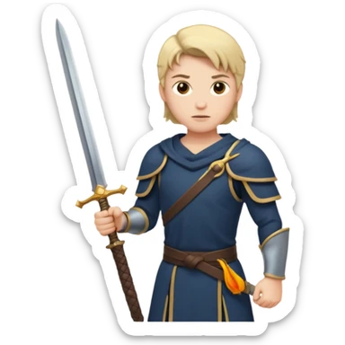 Best holding sword sticker