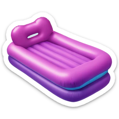 inflatable floating mattress on pool sticker