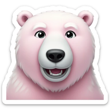 pink polar bear sticker