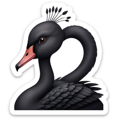 pretty black swan sticker