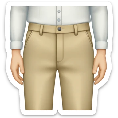 man with empty, turned-out pockets, frontal view sticker