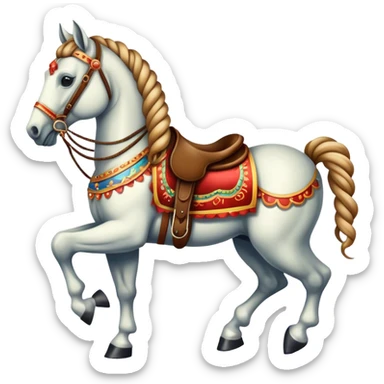 Vintage circus horse sticker