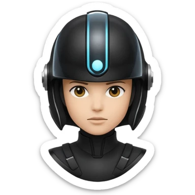 time traveler in black clothes sticker