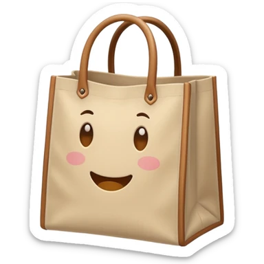 cartoon market bag, do not add stripes and make it empty sticker