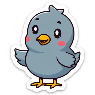 Cute bird with loving eyes sticker