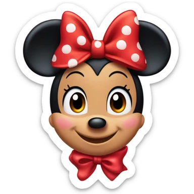 Minnie Mouse with a Valentine’s Day bow  sticker