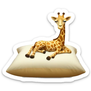 Giraff sleep on a pillow sticker