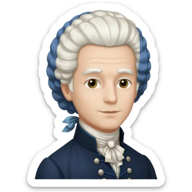 white townsman 18th century sticker