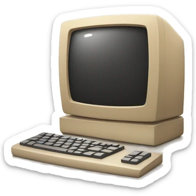Beige computer  sticker