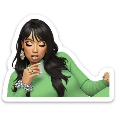 jewelry and elegance in focus sticker