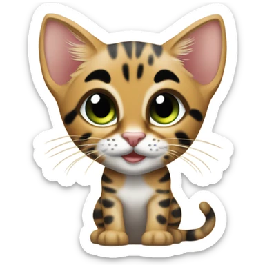 cute Bengal kitten sticker