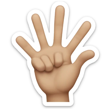 Three fingers uo sticker