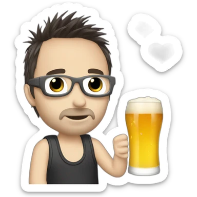 Matthew bellamy drink beer sticker