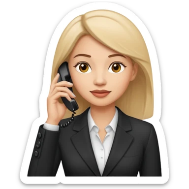 business woman talking on the mobile phone sticker