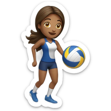 Woman playing volleyball sticker