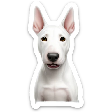 Bull terrier all white full body  sticker