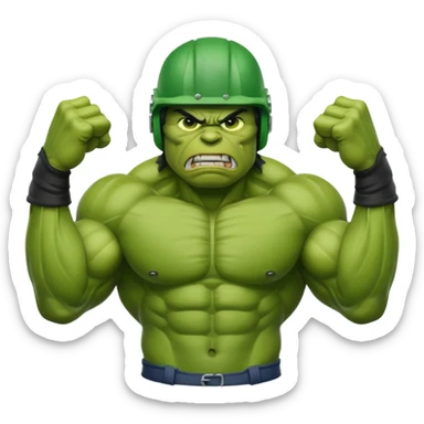 hulk de capacete sticker