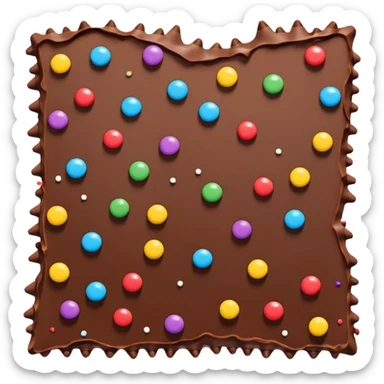 Broken Chocolate Bark with Sprinkles sticker