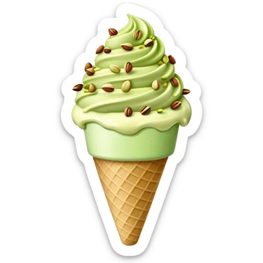 Fancy pistachio ice cream sticker