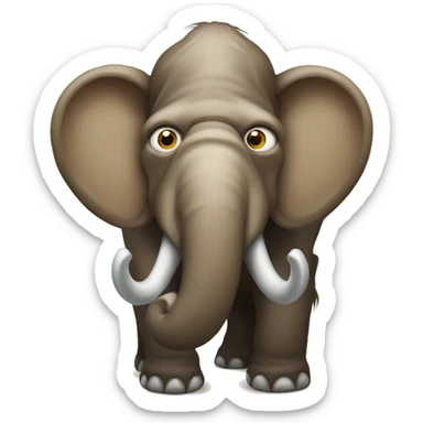 mammoth with monocle sticker